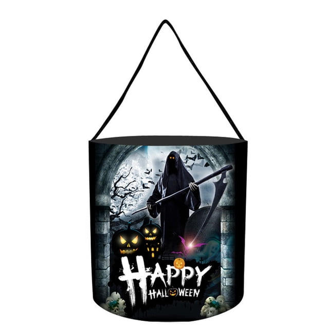 Led Tiras de Luz Brillante Bolsa de Dulces de Halloween Luz Portátil de Calabaza, Bolsa de Almacenamiento Respirable de 25x28cm para Regalos Y Artículos Pequeños, Manija Reforzada