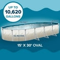 thumbnail image 5 of Puri Tech 15' x 30' x 52" Oval Above Ground Parisian Dune Pool Package -Featuring: Liner, Filtration System, Skimmer, Ladder and Winter Cover., 5 of 10