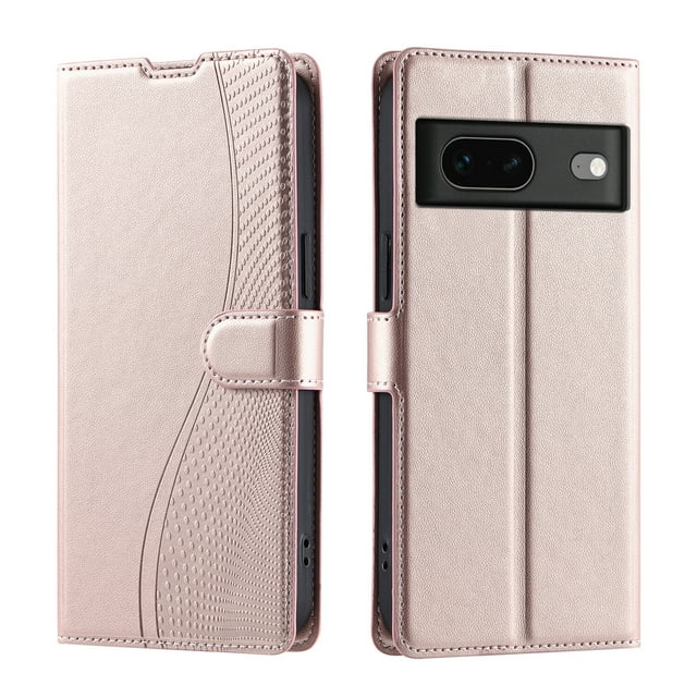 Google Pixel 7 5G Étui, Portefeuille en Cuir Pu Couverture Rabattable Support Magnétique