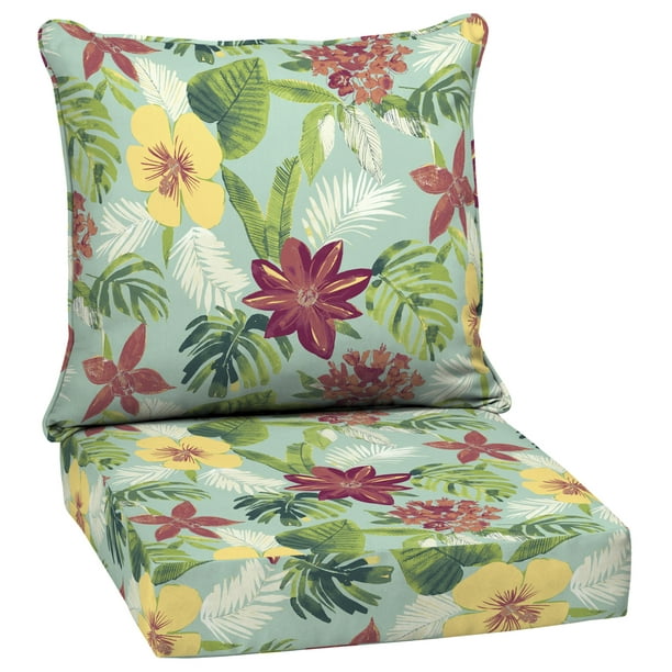 Arden Selections Elea Tropical 24 x 24 in. Outdoor Deep Seat Cushion Set