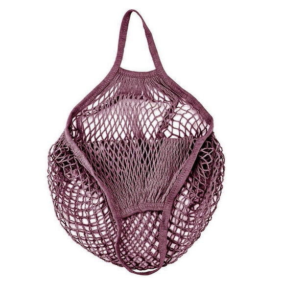 13x15x6 Inch Reusable Mesh Net String Shopping Bag, Heavy Duty Fruit Produce Storage Handbag Organizer Tote for Grocery Supermarket Trip