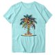 thumbnail image 5 of Blusas de Manga Corta para las Mujeres Divertida Impresión Cuello Redondo Camiseta Vintage, Blusas de Primavera para las Mujeres, 5 of 6