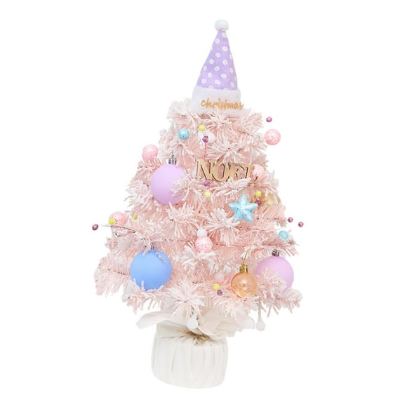 Pre Lit Tabletop Christmas Tree Music Box Rotating for Fireplace Home Shelf