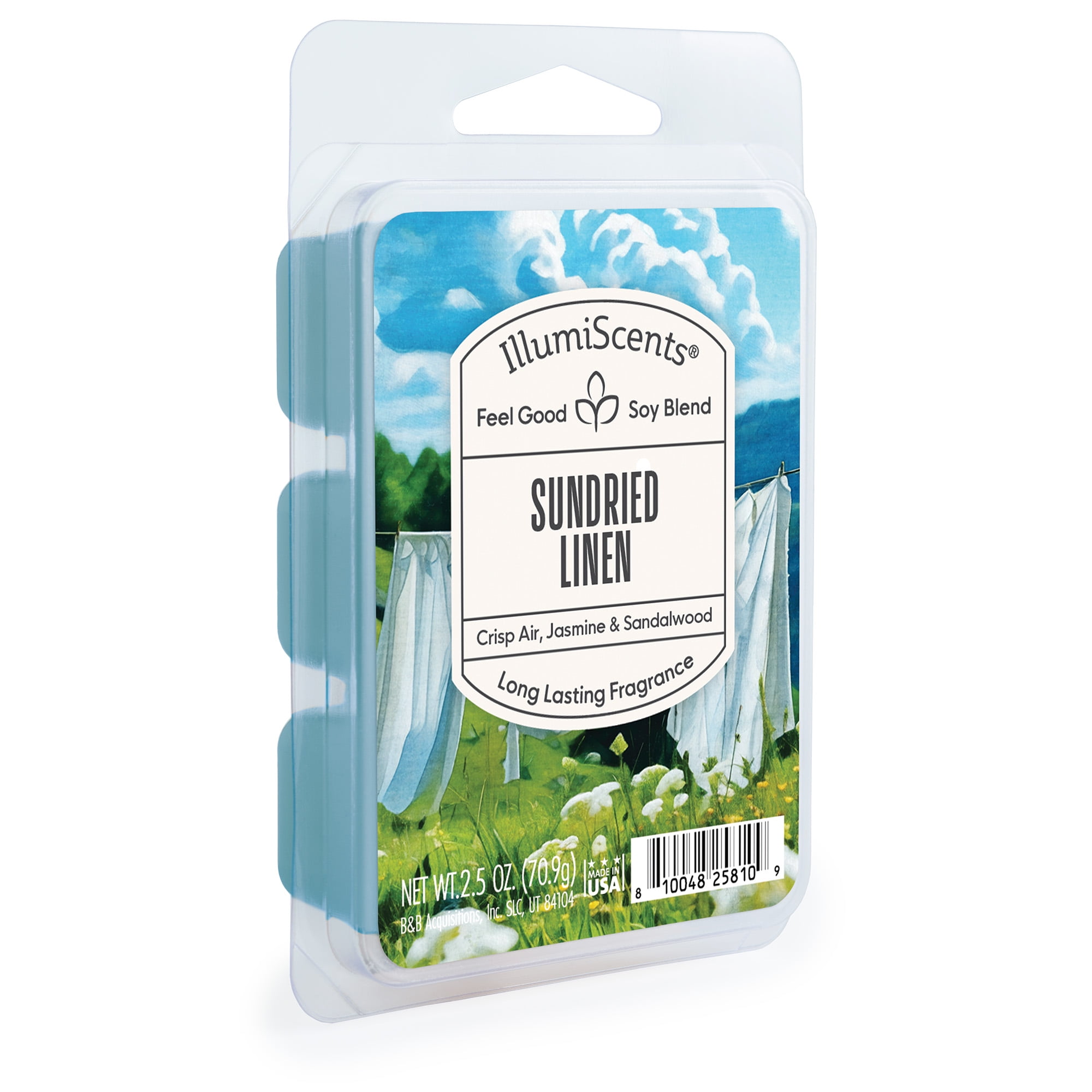 (3 pack) Sundried Linen Wax Melt, IllumiScents, Highly Fragrant Soy Blend, 2.5 oz (1-Pack)