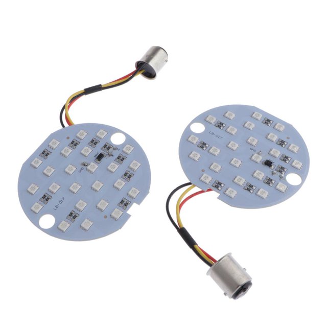 Luces Traseras Lámpara a Universal 1157 2x para 1986-2013 78mm Amarillo