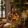 thumbnail image 6 of TACILIP Home Decor, 1PC Nativity Scene Christmas Ornament Clear Ball Holy Birth Of Hanging Ornament Religious Christmas Tree Decor Acrylic Manger Scene Bauble With Warm Light, Womens Gifts, 6 of 7