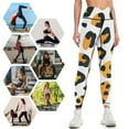 thumbnail image 4 of Leopard High Waisted Leggings for Women Regular & Plus - No See Through Tummy Control Cycling Workout Yoga Pants without Pockets S, 4 of 6