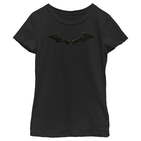Girl's The Batman Black Armor Batarang  Graphic Tee Black X Small