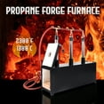 thumbnail image 2 of Dawot Propane Forge, Propane Knife Forge Three Burner w/2 door Large Capacity 2300°F /1300 ℃, Farriers Furnace Square Propane Burner Forge for Knife and Equipments, 2 of 7