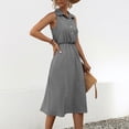 thumbnail image 4 of LYXSSBYX Summer Dresses for Women 2024 Fashion Women's Spring Summer and Casual One-shoulder Sleeveless Solid Color Dress, 4 of 7