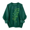 thumbnail image 2 of Craaazy St Patricks Day Shirts for Women Crewneck Long Sleeve Fashion St Patricks Print Tops Gifts, 2 of 3