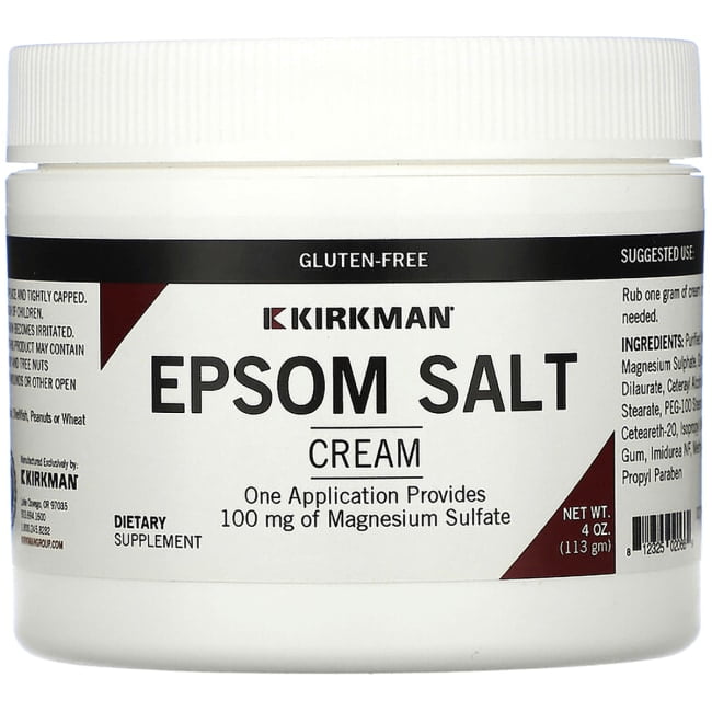 Kirkman Epsom Salt Cream 4 oz Cream.