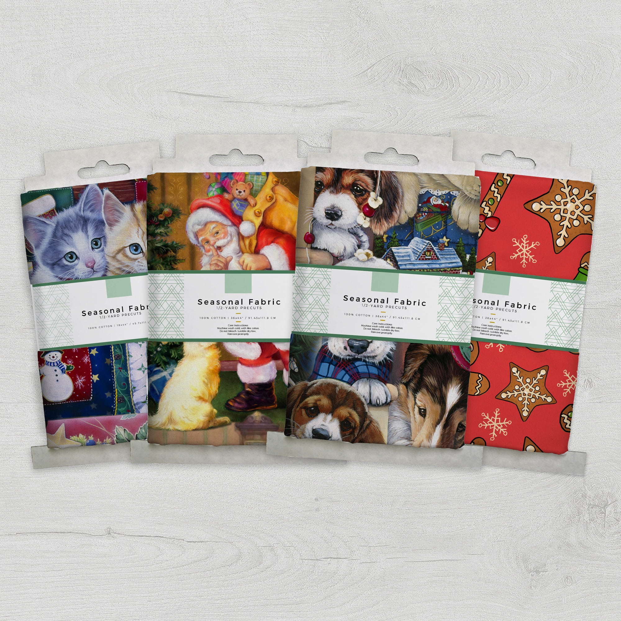 David Textiles, Inc. Christmas Half-yard Precut Assortment, 32 pieces