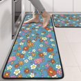 thumbnail image 2 of Kitchen Rugs Sets Of 2,Pioneer Flower Floral Print Pattern Anti Fatigue Kitchen Mat Rugs Non Slip Washable,Decorative Kitchen Floor Mats for Kitchen,Sink,Laundry,17"x47"+17"x47", 2 of 5