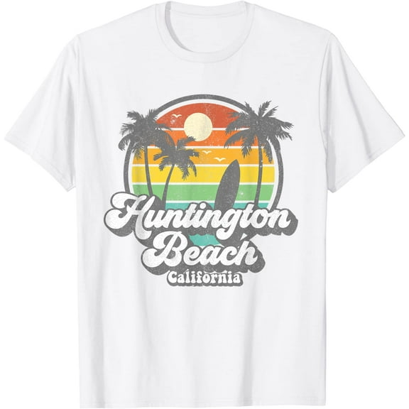 Vintage Huntington Beach California Surfing Retro Surf Gift T-Shirt