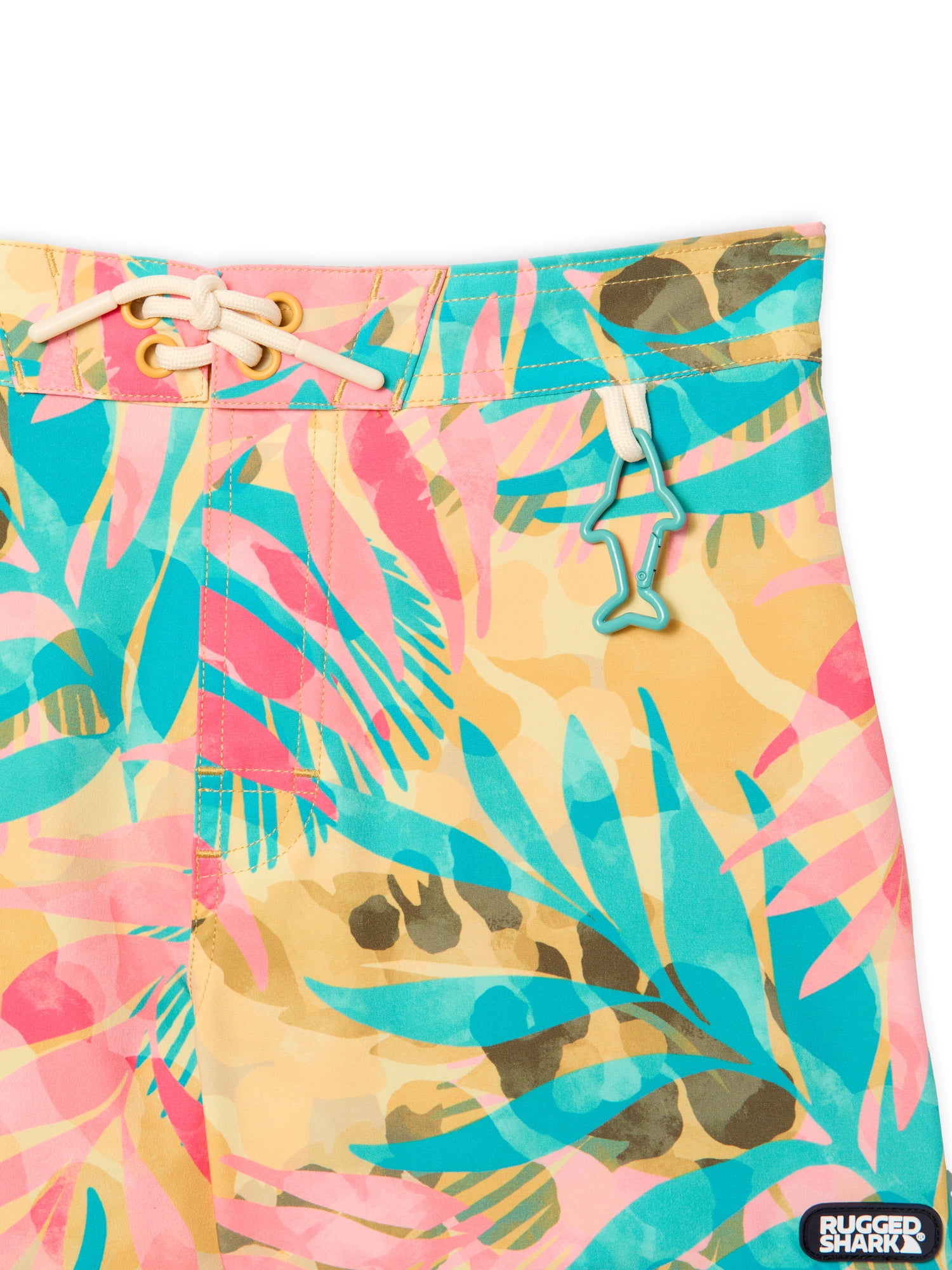 Rugged Shark Boys 5" Inseam Swim Trunks, Sizes 4-16