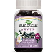 (2 pack) (2 pack) Sambucus Elderberry Gummy Vitamins for Kids, Multivitamin Gummies, 40 Ct