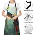 thumbnail image 6 of Lsque Flying Parrots In Jungle Waterproof Apron Chef Aprons for Men Heavy Duty Chemical Work Apron Extra Long Grilling Aprons with Adjustable Bib Apron, 6 of 9
