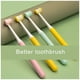 thumbnail image 3 of Minnieouse Cepillos de de 3 caras antideslizantes con mango cepillos portátiles para niños herramientas de limpieza de salud de PP cuidado de los oídos Amarillo, 3 of 6