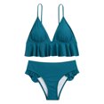 thumbnail image 4 of Mujeres sexy con almohadilla en el pecho sin aros Falda de encaje Traje de baño Bikini dividido Fridja nalpqowj59049, 4 of 7