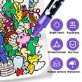 thumbnail image 4 of Glitter Marker Pens | Pearlescent Glitter Pens for Journaling, Scrapbooking & Card Making | 12-Pack Dual-Tip Glitter Pens with Flexible Nibs for Students, Artists & Craft Enthusiasts, 4 of 6