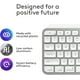 thumbnail image 5 of Logitech MX Keys S para Mac, teclado inalámbrico, escritura fluida y precisa, retroiluminado, Bluetooth, USB C, recargable para MacBook Pro, MacBook Air, iMac, iPad - Gris pálido (renovado), 5 of 5