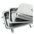 thumbnail image 4 of ZENSTYLE 8 qt Industrial Stainless Steel Full Size Chafing Dish Buffet Set - Mirror Finish with Two Fuel Safety Burners for Keeping Temperature(Set of 2), 4 of 5