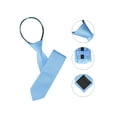 thumbnail image 3 of Corbatas de hombre preatadas de color sólido INSPIRE CHIC para el Día del Padre, corbatas con cremallera, corbata ajustable para el cuello, corbata de boda para el novio, azul cielo, talla única, 3 of 6