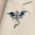 thumbnail image 3 of Brooch Pin Western Dragon Design Zinc Alloy Pin with Rhinestone Inlay Hand-Painted Enamel Glaze Suits Coats Sweaters Badge, 3 of 8