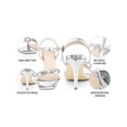 thumbnail image 4 of BLISSFUL STEP Crystal Ankle Strap Heels Square Toe Stiletto Heel Sandals for Women Silver(Size 6), 4 of 7