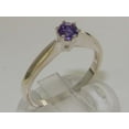 thumbnail image 2 of LBG British Made 10k White Gold Natural Amethyst Womens Statement Ring - 33 size options - Size 5, 2 of 7