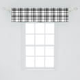 thumbnail image 2 of Ambesonne Plaid Window Valance, Black and White Grid, 54" X 12", Black White, 2 of 3