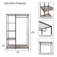 thumbnail image 5 of Better Homes & Gardens Farmhouse Gray Wood and Metal Garment Clothes Rack, 5 of 14