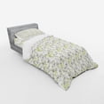 thumbnail image 3 of Ambesonne Flower Bedding Set 4 Pcs, Romantic Floral Leaves Art, Queen, Yellow Green Eggshell, 3 of 3