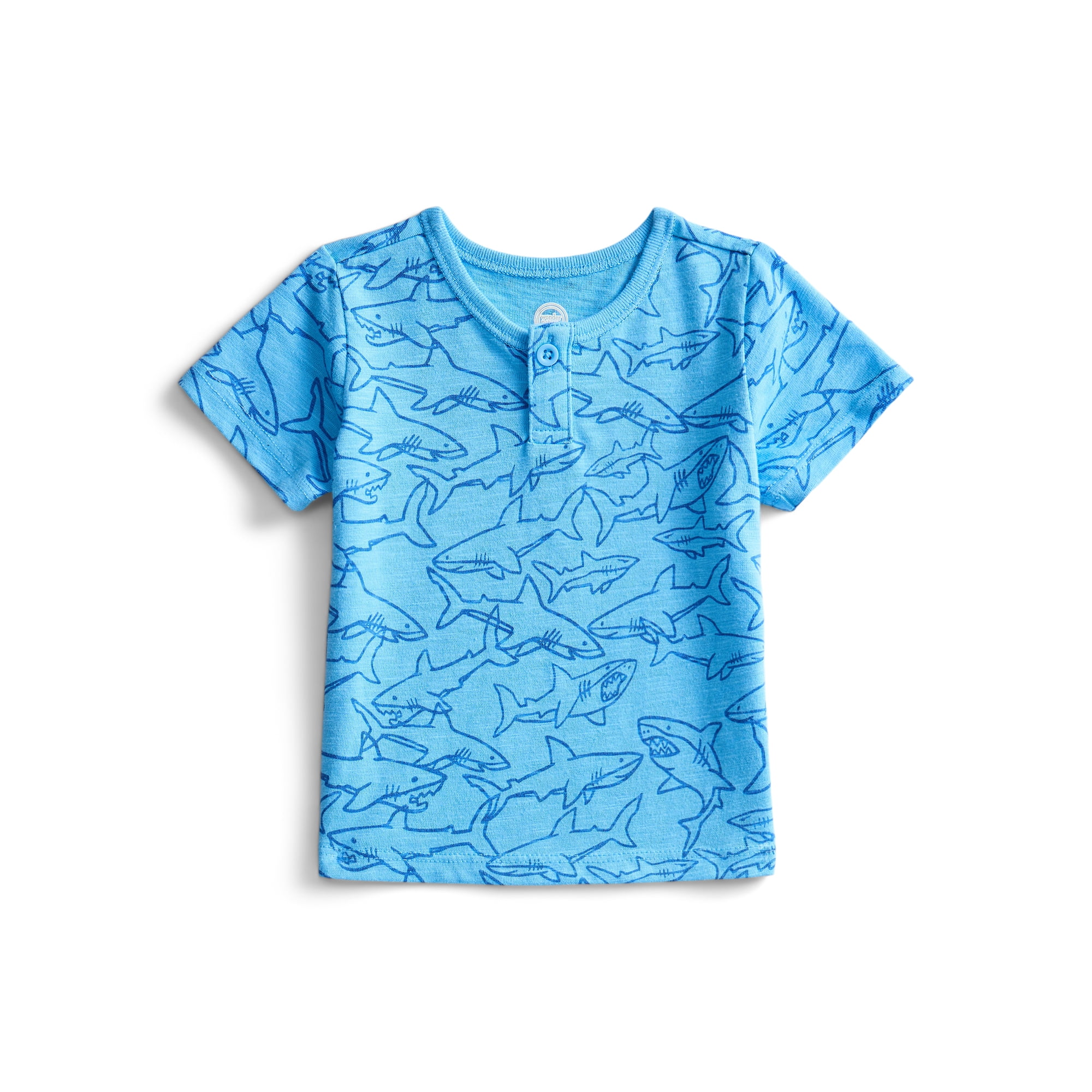 Wonder Nation Baby Boys Short-Sleeve Henley Tee, Sizes 0M-24M