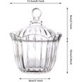 ShengRui Set of 2, Clear Acrylic Candy Dish with Lid, Crystal Covered