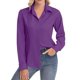 thumbnail image 5 of Camisas de vestir para mujer de silicona, manga larga, color morado oscuro, 5 of 8
