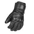 thumbnail image 1 of Men's Motorcycle Premium Leather Gel Padded Palm Street Cruiser Protected Biker Gloves Reflective Black S, 1 of 1