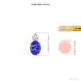 thumbnail image 3 of ANGARA Natural Oval Tanzanite Solitaire Pendant with Diamond in 14K Rose Gold for Women (Size-7x5mm) | December Birthstone, Birthday, Anniversary, Jewelry Gift for Women | Natural Tanzanite Necklace, 3 of 7