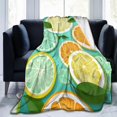 thumbnail image 1 of Lemon Blanket Soft Cozy Throw Blanket Fluffy Flannel Fleece Blanket For Sofa, 1 of 9