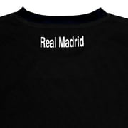 Icon Sports Real Madrid Official Licensed Emblem Logo Soccer Jersey Shirt - Black, Medium