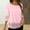 Pink, variant on SYMOID Summer Tunics Top for Women 2025 Women's Scoop Neck Shirts Tops Leisure 3/4 Sleeve Clothes,White,Size M