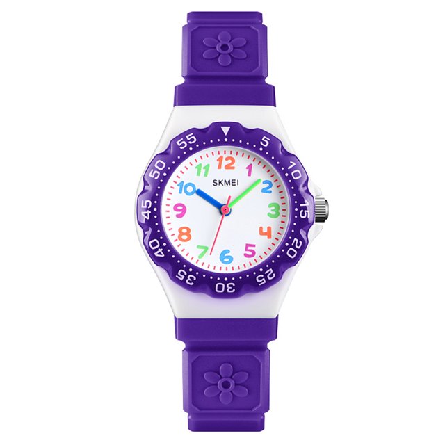 Reloj de cuarzo con esfera redonda para niños, reloj de pulsera impermeable informal deportivo para niños Gilrs, correa ajustable Scienceny EL4553-02