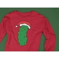 thumbnail image 5 of Old Glory Mens Christmas Pickle Long Sleeve T Shirt, 5 of 6