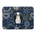 thumbnail image 1 of Carolines Treasures BB5081RUG Blue Flowers Japanese Chin Machine Washable Memory Foam Mat, 1 of 4