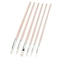 thumbnail image 4 of Juego de 6 pinceles de acuarela multifuncionales, fáciles de limpiar, de amplia aplicación, de material premium, duraderos, color rosa Sakura., 4 of 14