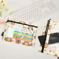 thumbnail image 4 of Cute Little Bear and Heart 2 Pack Pencil Pouch for 3 Ring Binder Smooth Zipper Folders with Pockets Clear Window Pencil Case, 4 of 6