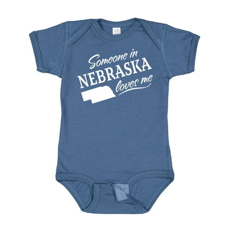 

Inktastic Someone in Nebraska Loves Me Gift Baby Boy or Baby Girl Bodysuit