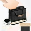 thumbnail image 6 of Minsong Canvas Tote Bag with Multi Pockets Crossbody Tote Bag for Women Bible Handbag Everything Tote Bags with Compartments Black, 6 of 11