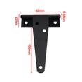 thumbnail image 3 of 4pcs Heavy Duty T Hinges for Outdoor Use Galvanized Iron Mounting Screws, 3 of 9